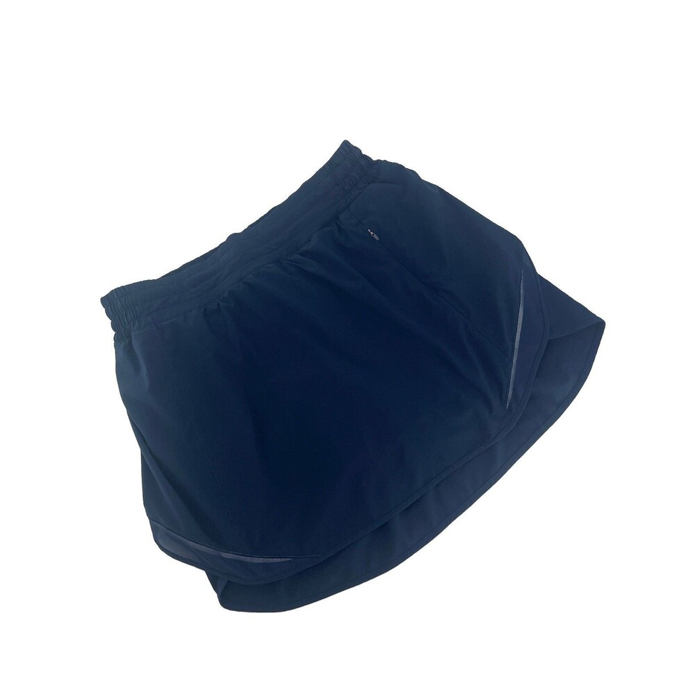 Lululemon Hotty Hot High Rise Skirt Long Size 12 Navy Blue Womens Lined